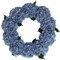 24" Azure Blue Hydrangea Wreath with Grapevine Ring by Floral Home®